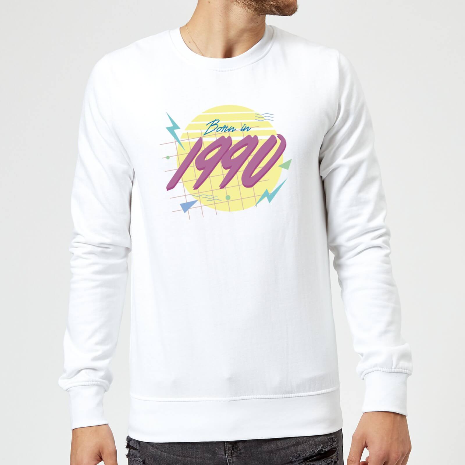 Born In 1990 Sweatshirt - White - S - White