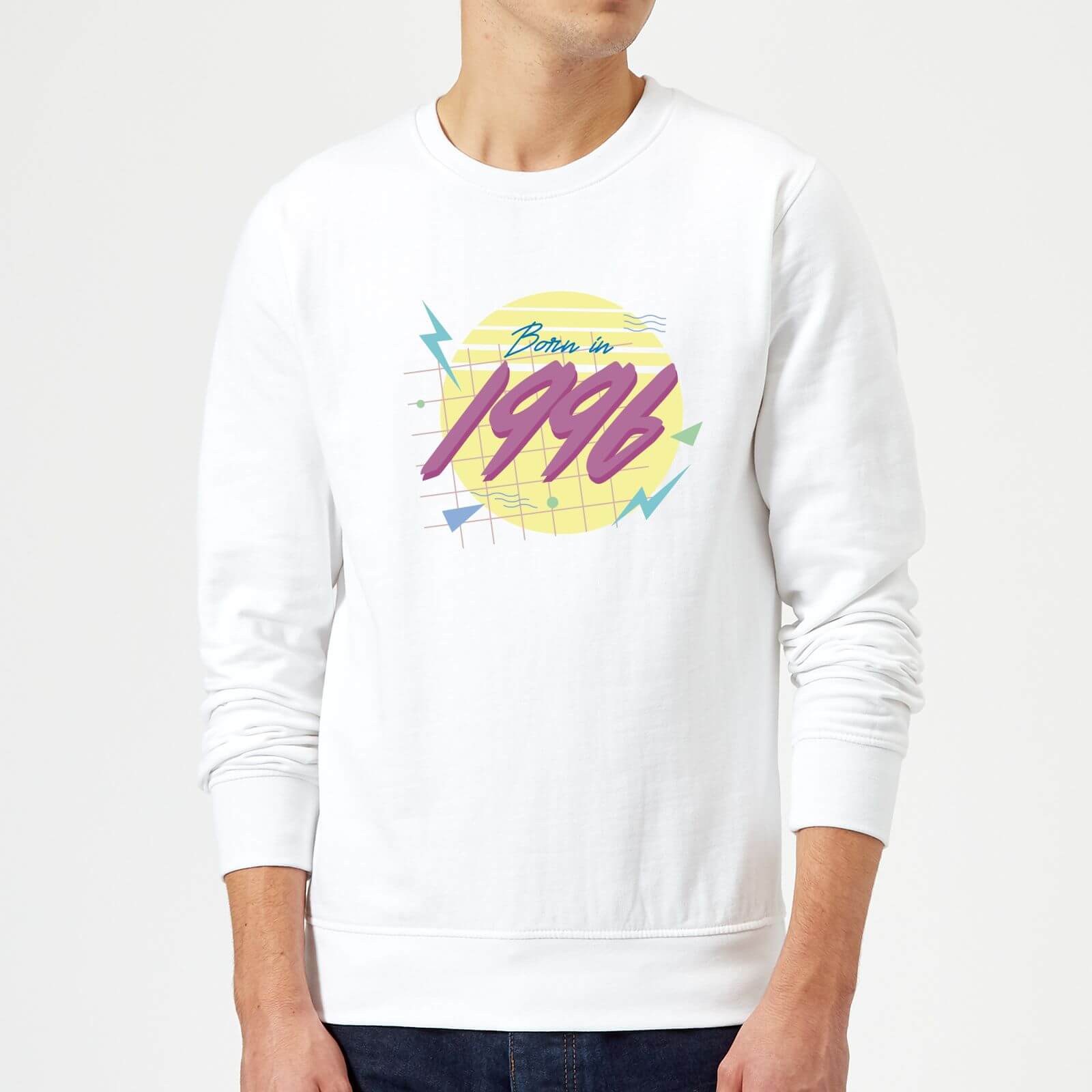 Born In 1996 Sweatshirt - White - S - White