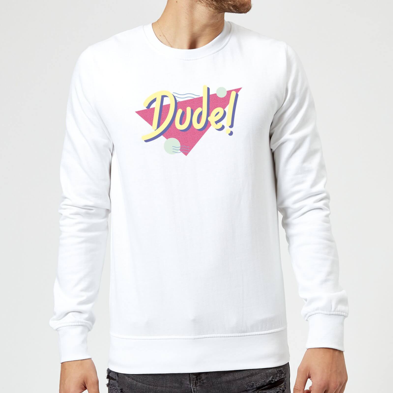 Dude! Sweatshirt - White - S - White