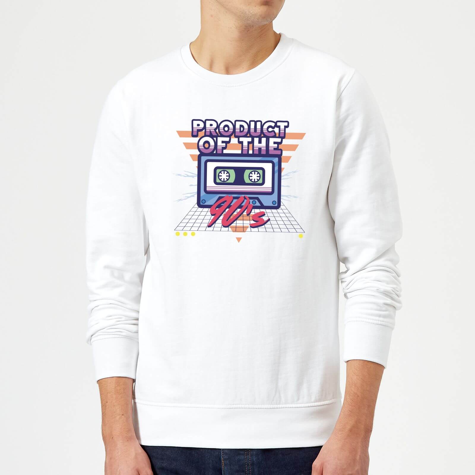 Product Of The 90's Cassette Tape Sweatshirt - White - S - White