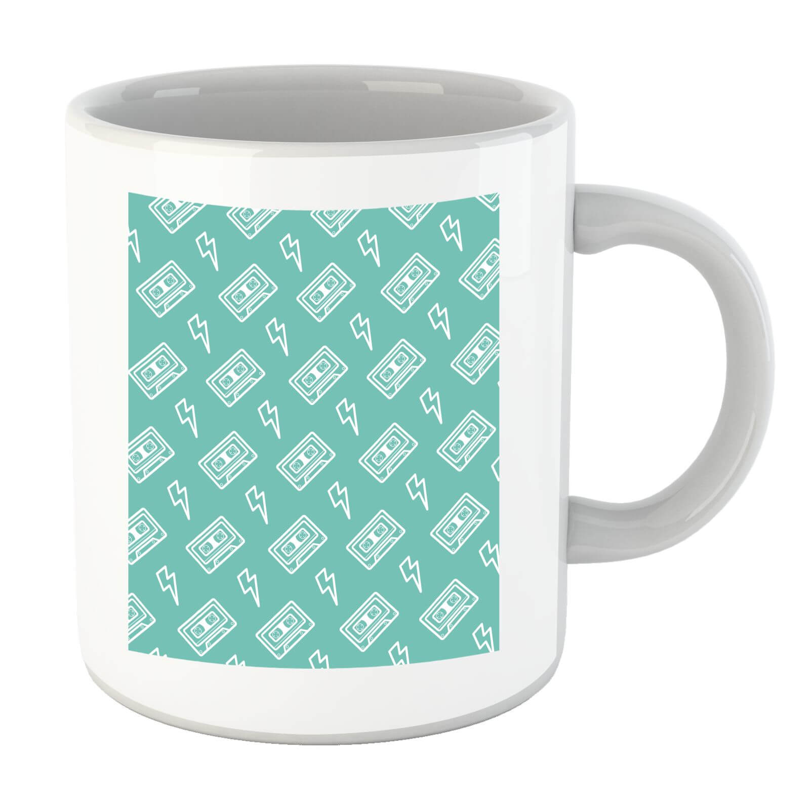 Cassette Tape Pattern Green Mug