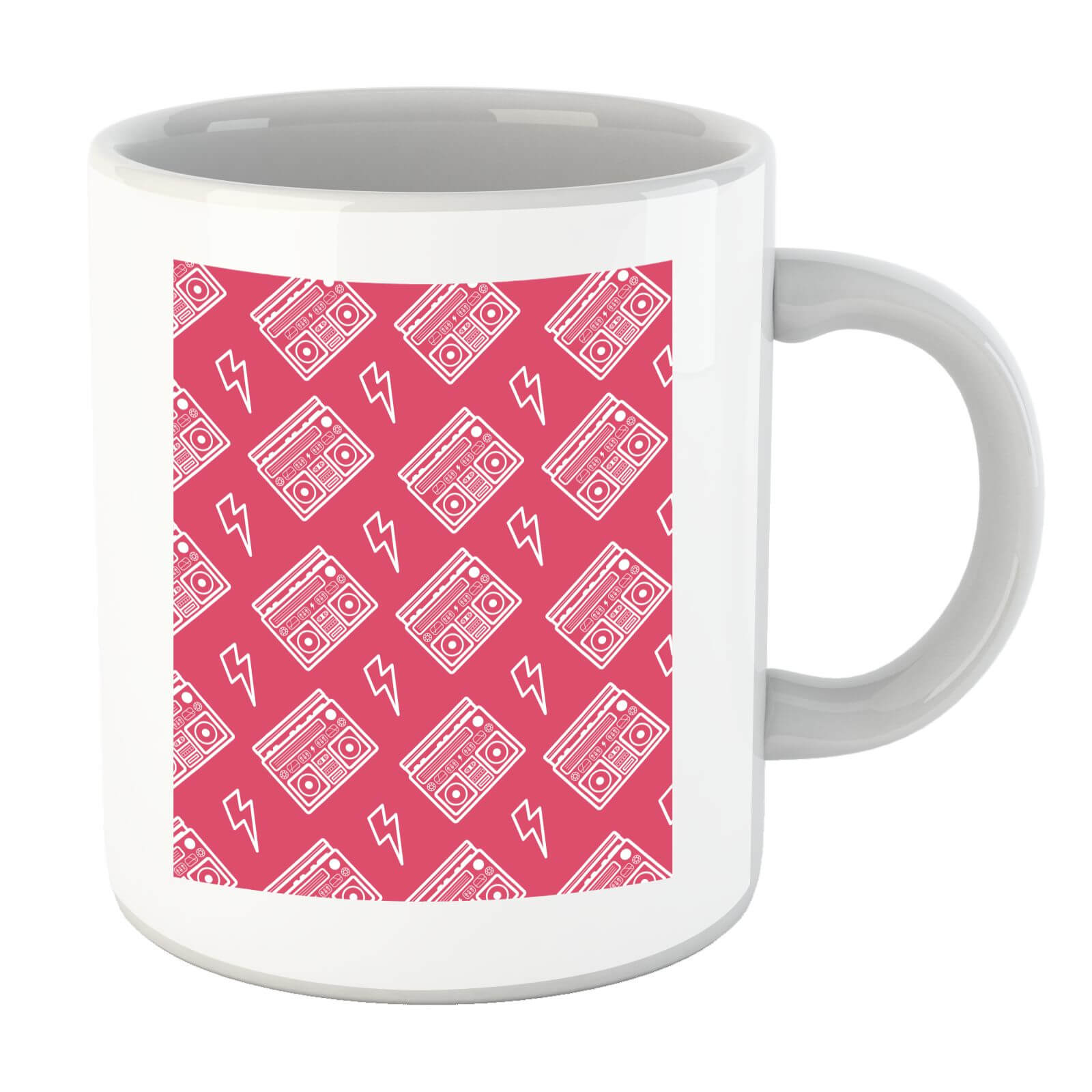 Boombox Pattern Pink Mug