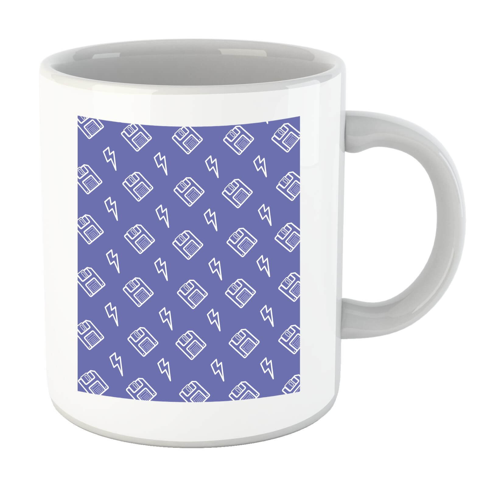Floppy Disc Pattern Purple Mug
