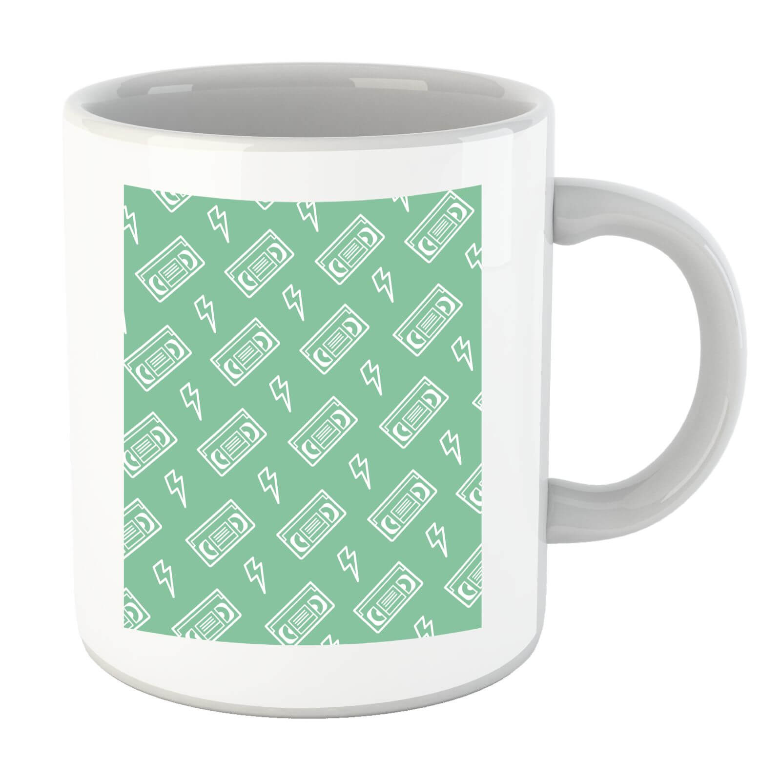 VHS Tape Pattern Green Mug
