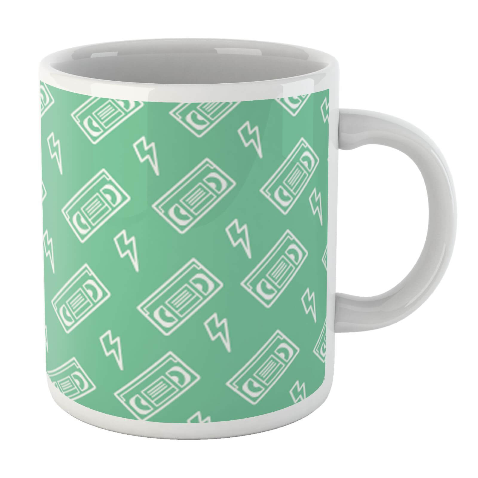 VHS Tape Pattern Green Mug Mug