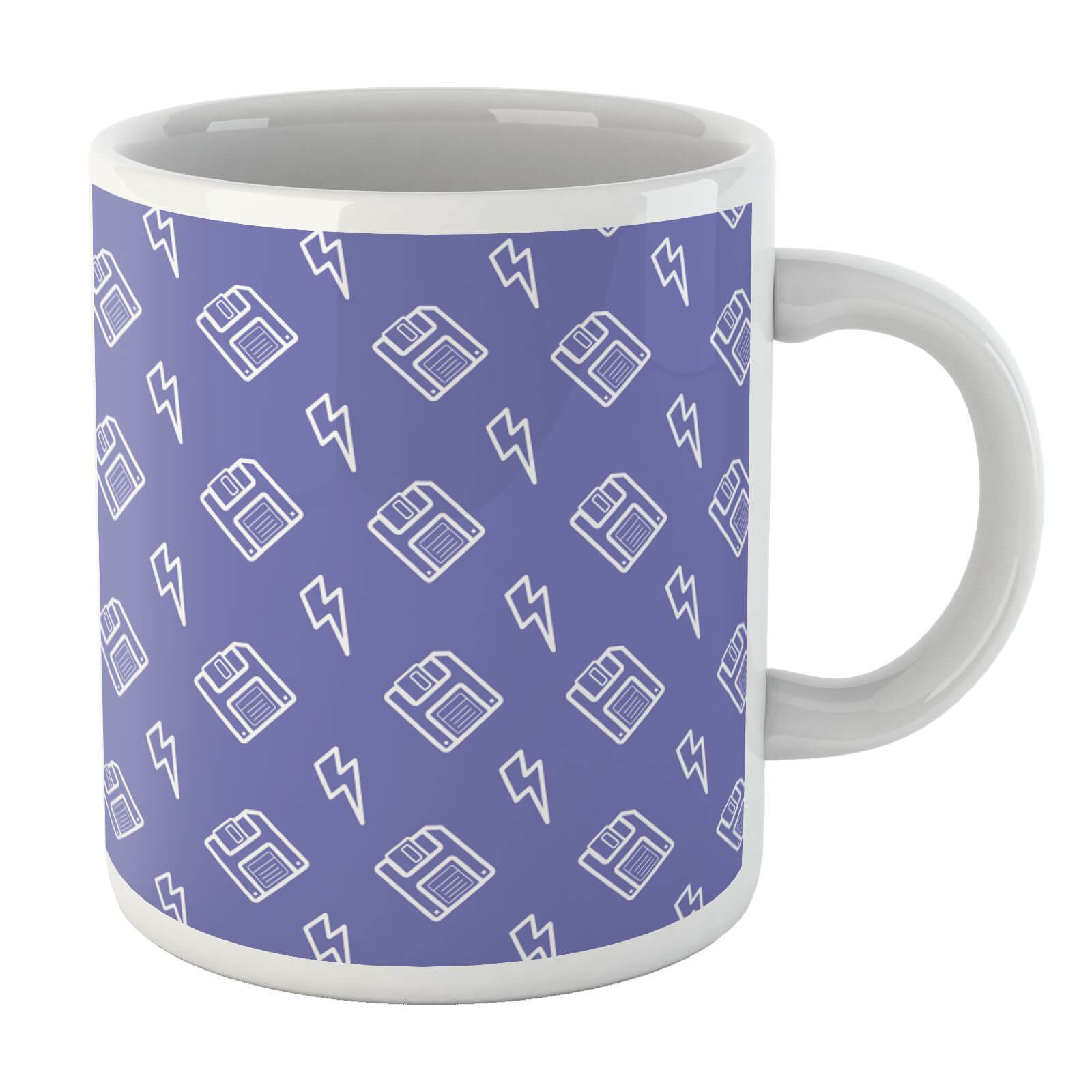 Floppy Disc Pattern Purple Mug Mug