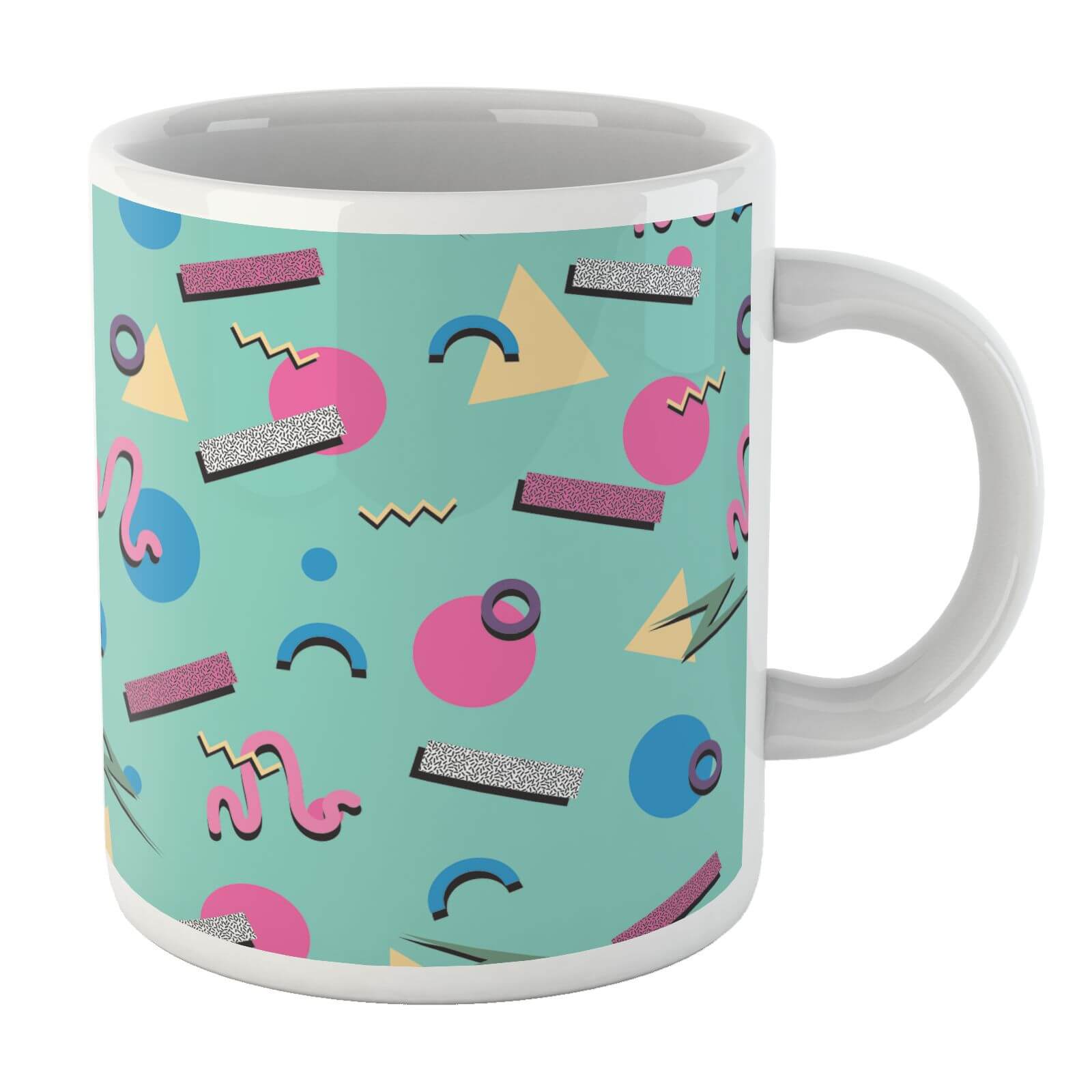 90's Funky Pattern White Mug Mug