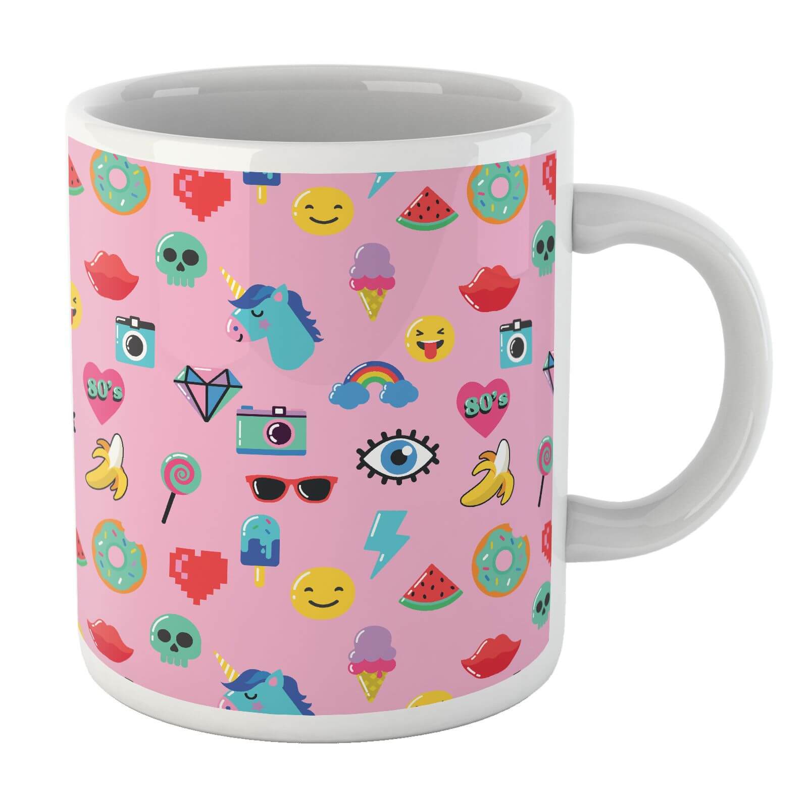 Pink 80s Stickers Mug