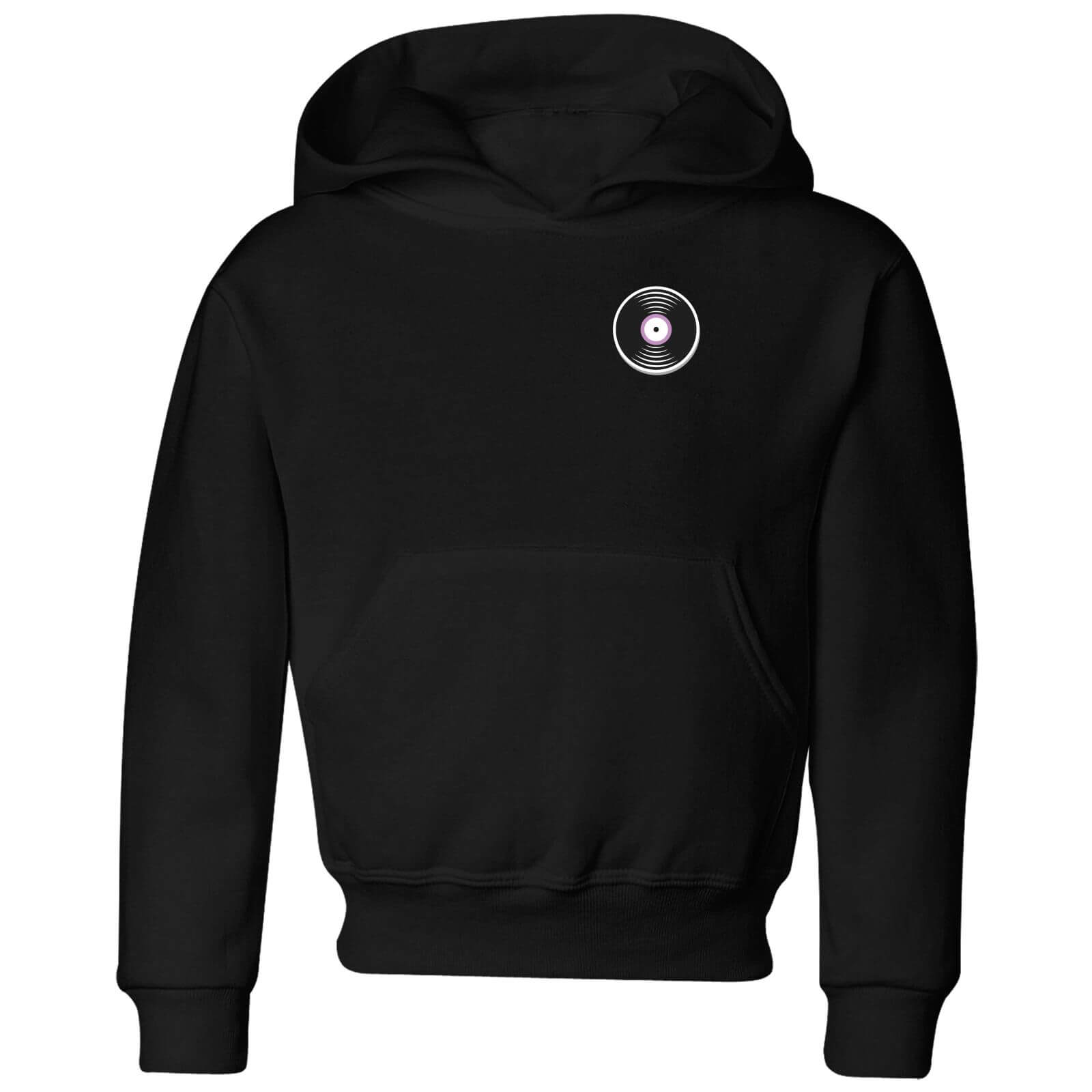 Small Vinyl Record Kids' Hoodie - Black - 3-4 Years - Black