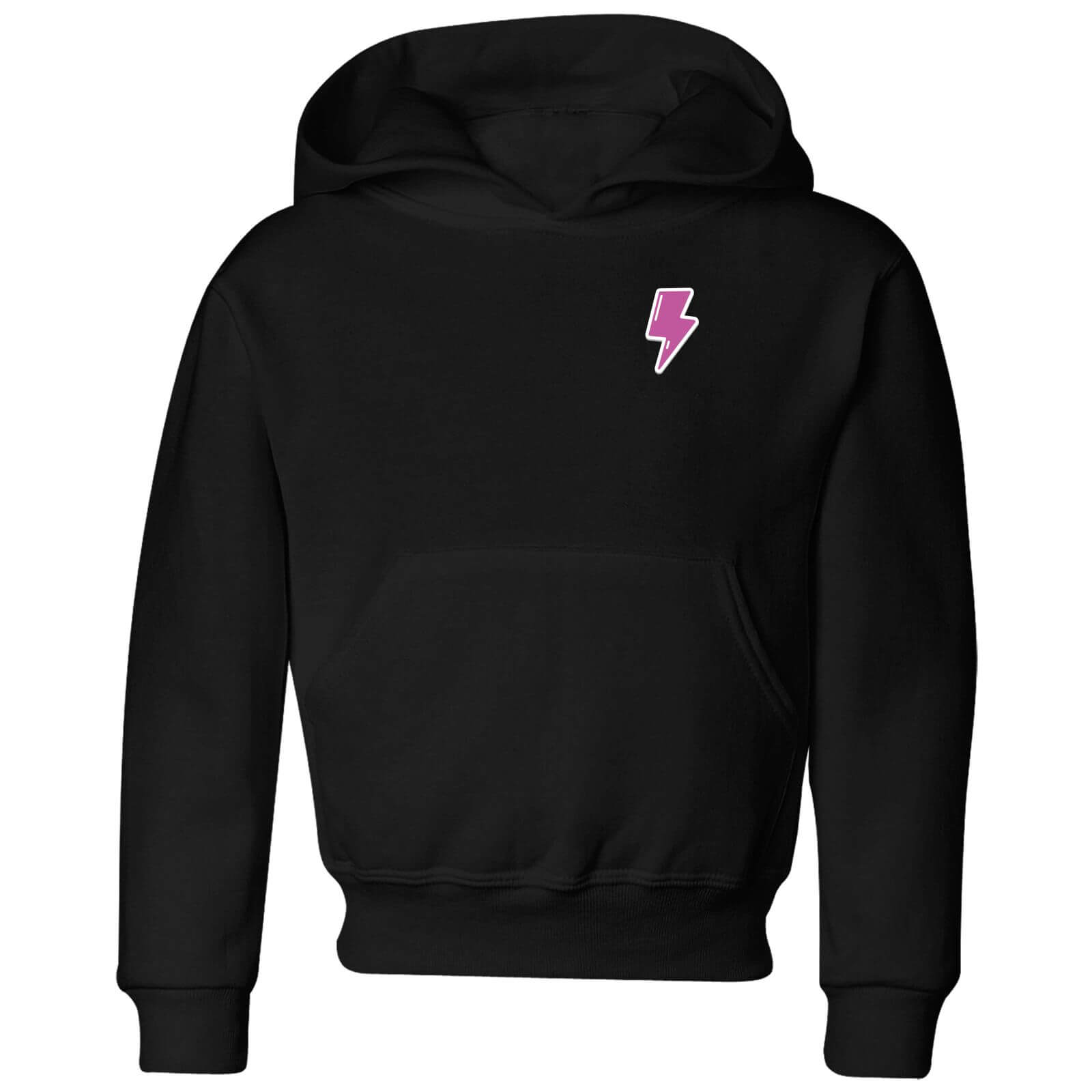 Small Lightning Bolt Kids' Hoodie - Black - 11-12 Years - Black