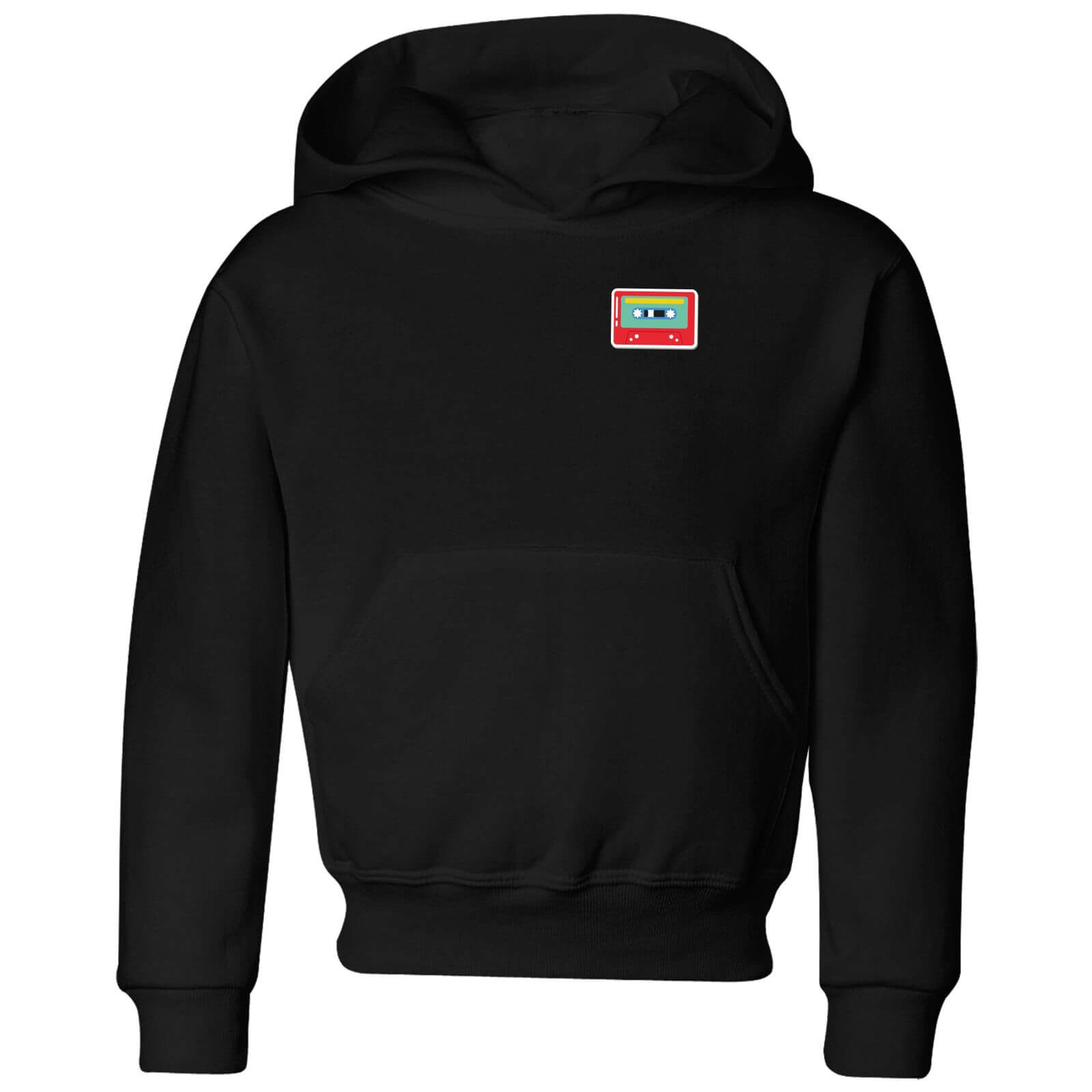 Small Cassette Tape Kids' Hoodie - Black - 7-8 Years - Black