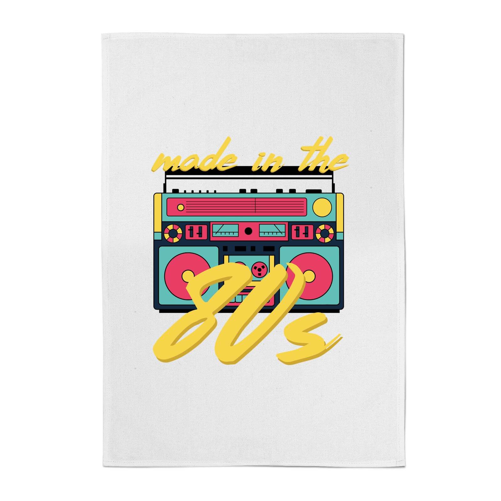 Made In The 80s Boombox Cotton Tea Towel