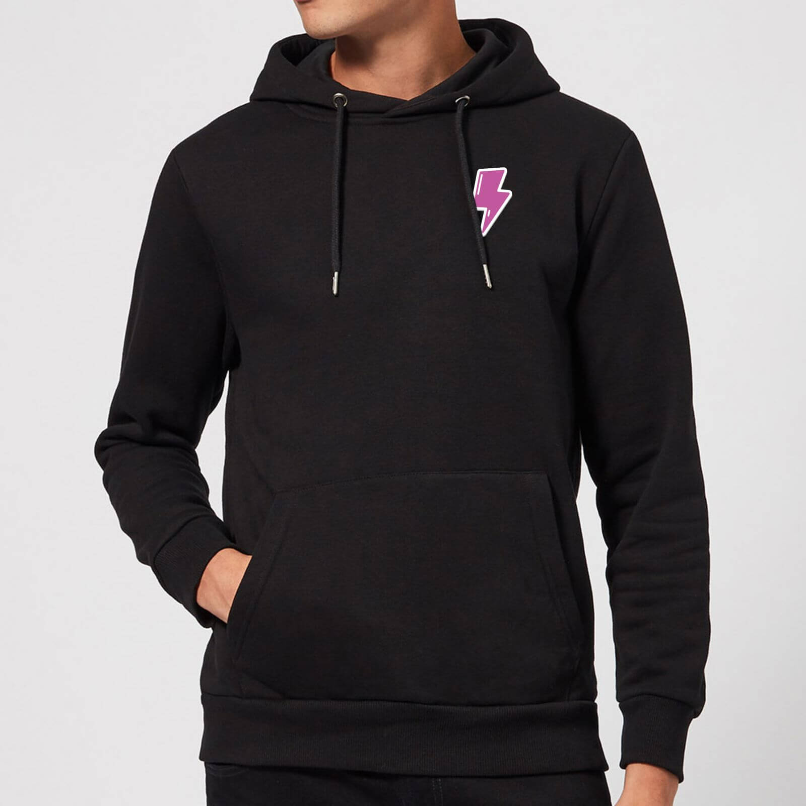 Small Lightning Bolt Hoodie - Black - L - Black
