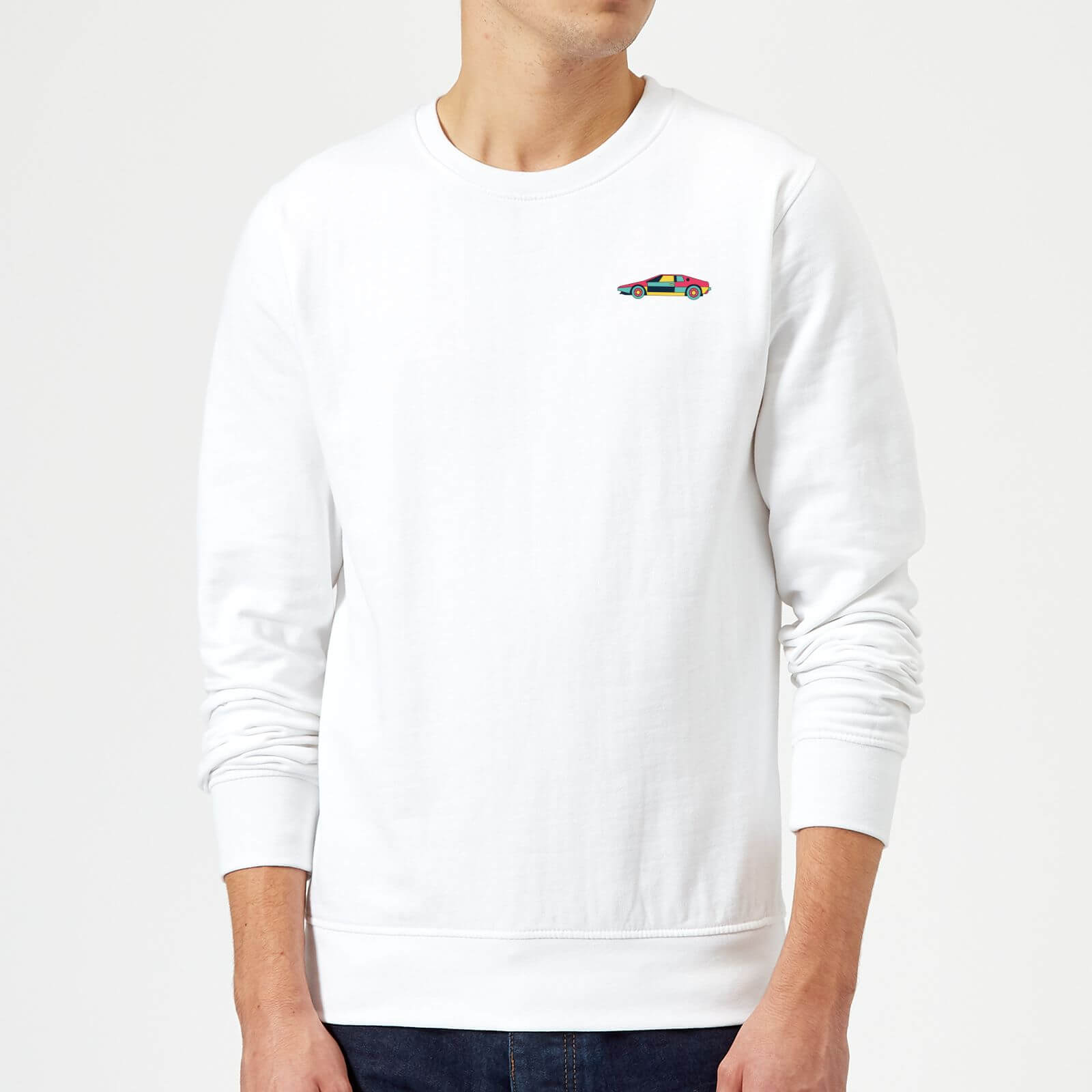 Small Car Sweatshirt - White - XXL - White