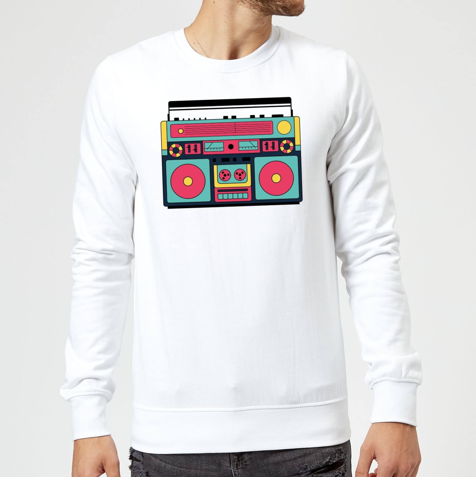 Colourful Boombox Sweatshirt - White - L - White