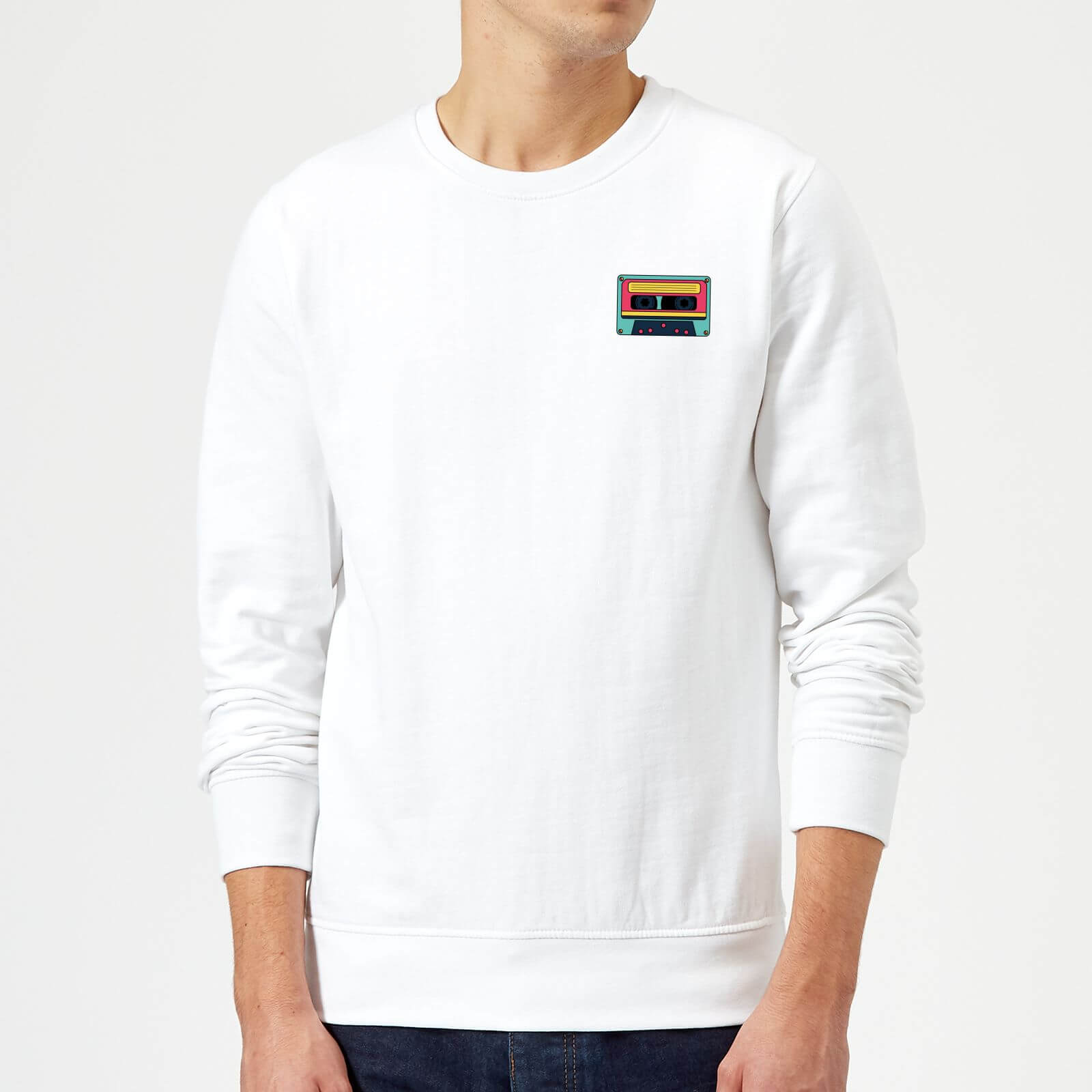 Small Tape Sweatshirt - White - L - White