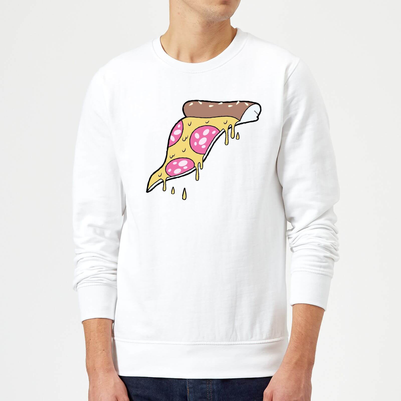 Dripping Pizza Sweatshirt - White - M - White