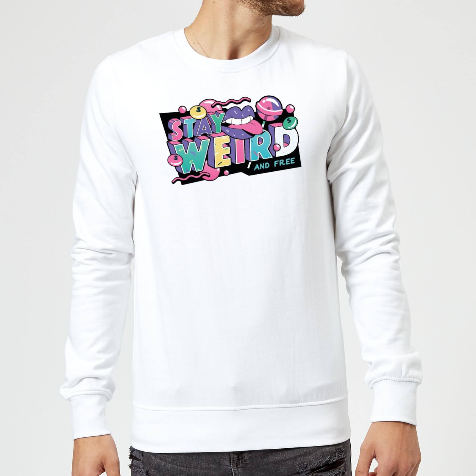 Stay Weird Sweatshirt - White - M - White