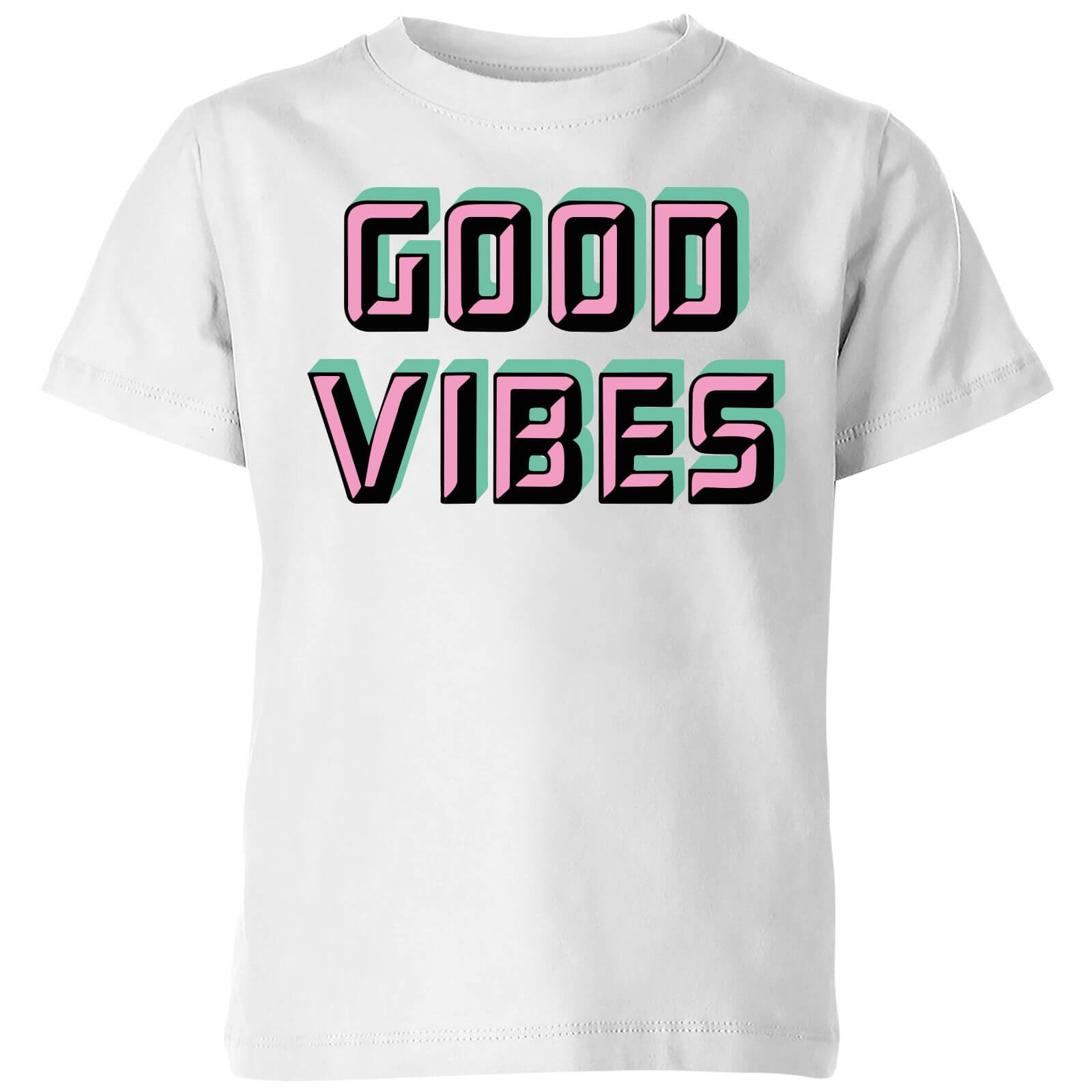 Good Vibes Kids' T-Shirt - White - 3-4 Years - White