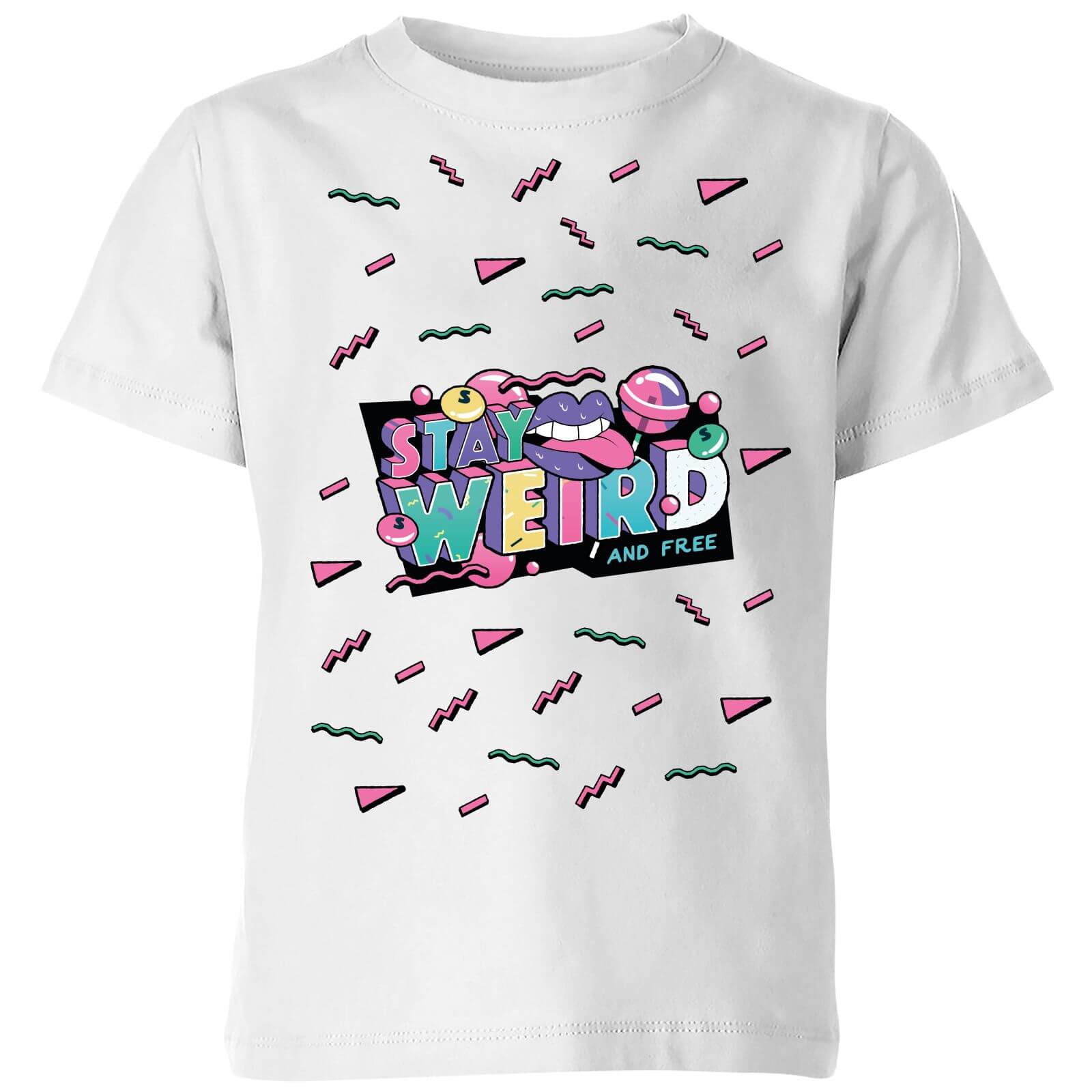 Stay Weird Kids' T-Shirt - White - 5-6 Years - White