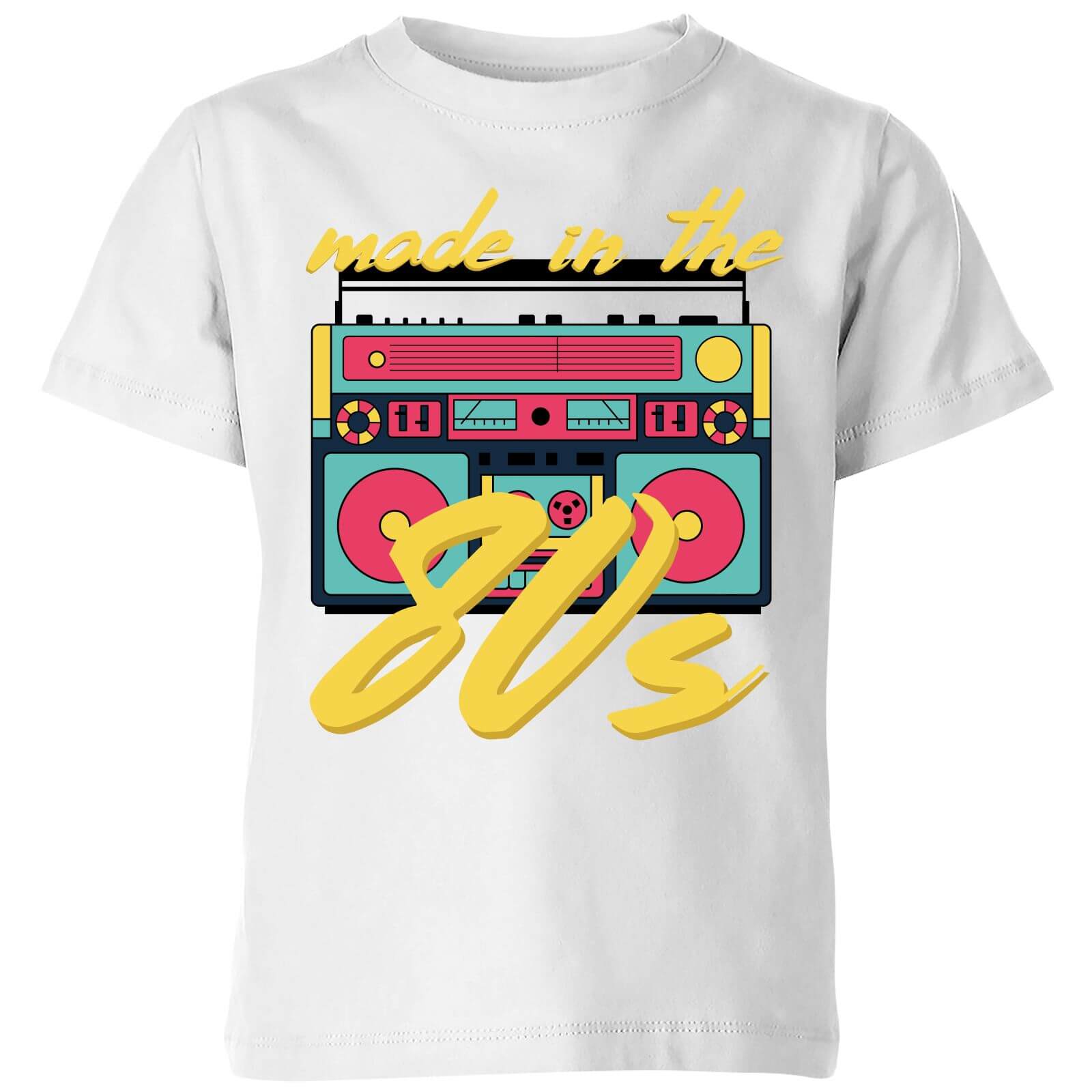 Made In The 80s Boombox Kids' T-Shirt - White - 9-10 Years - White