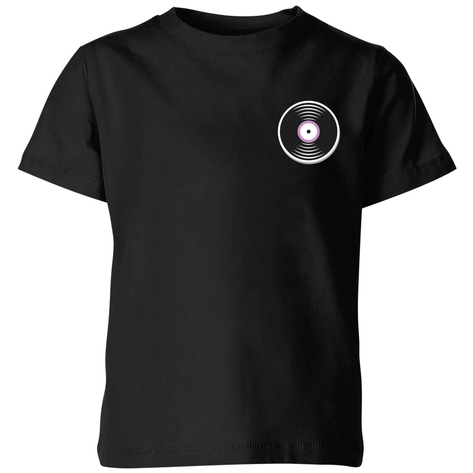 Small Vinyl Record Kids' T-Shirt - Black - 7-8 Years - Black