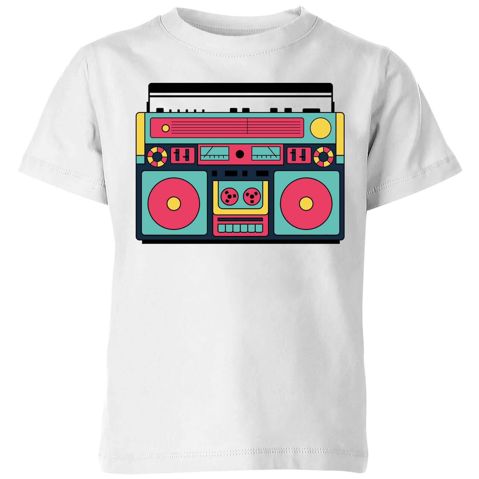 Colourful Boombox Kids' T-Shirt - White - 3-4 Years - White