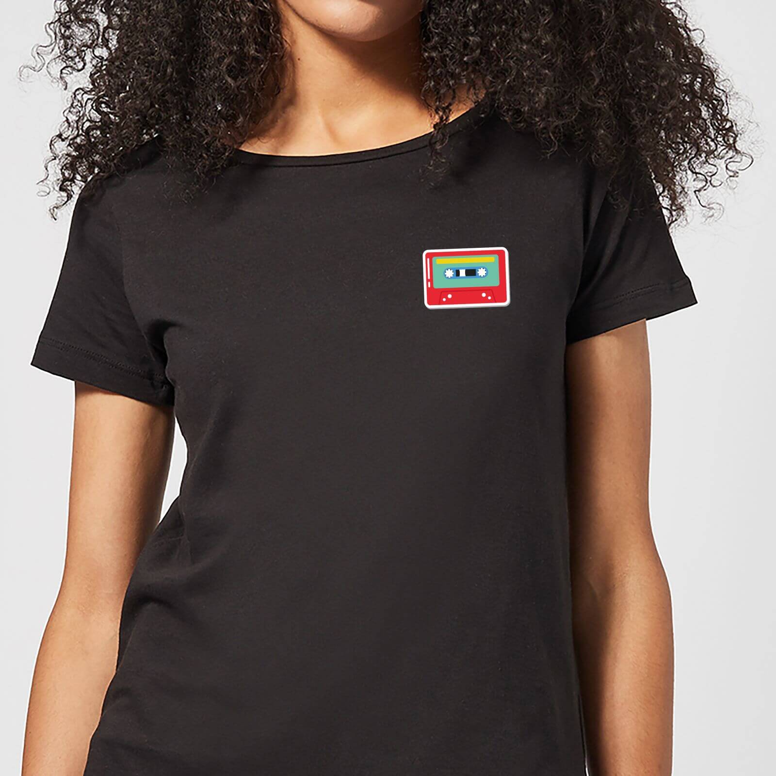 Small Cassette Tape Women's T-Shirt - Black - M - Black