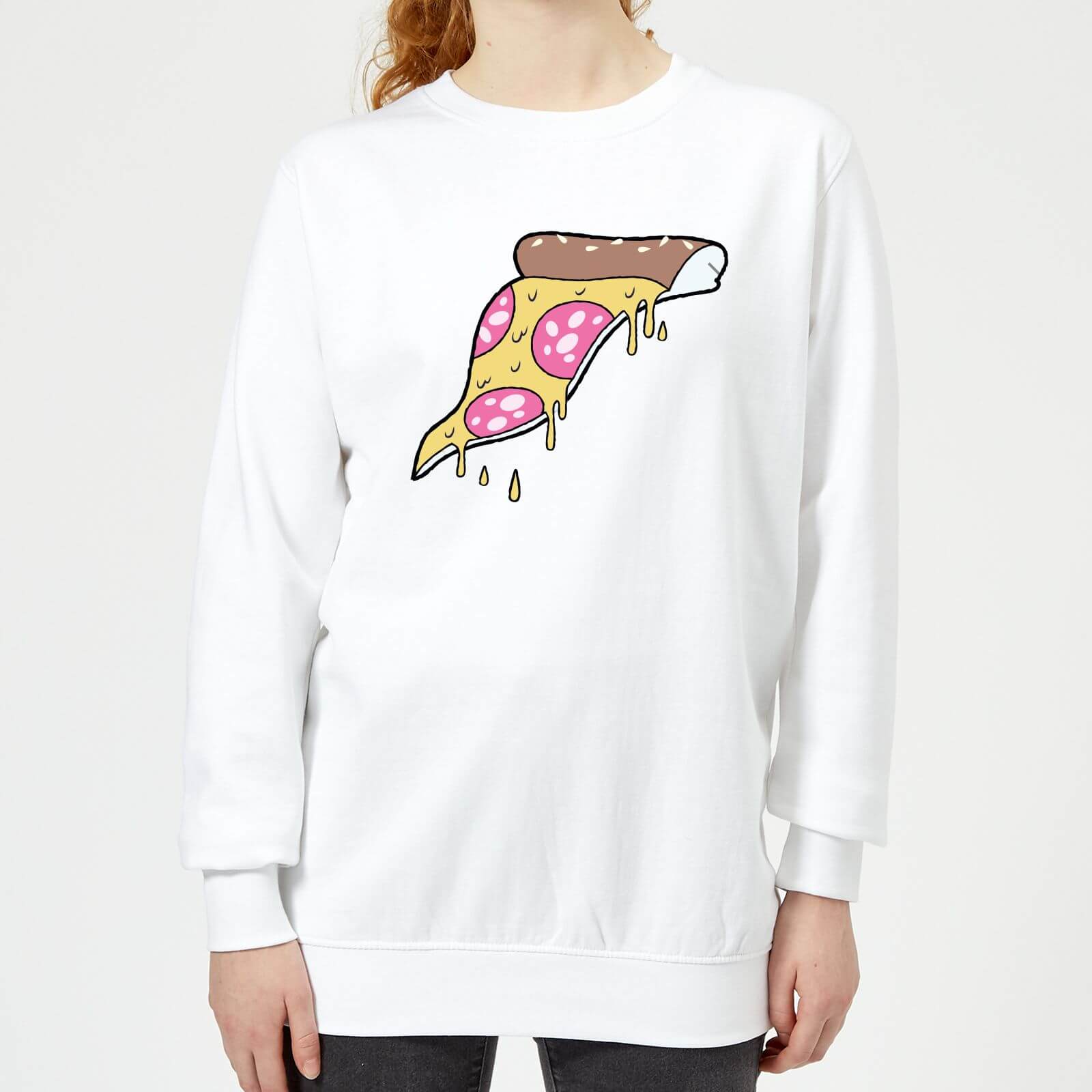 Dripping Pizza Women's Sweatshirt - White - XS - White