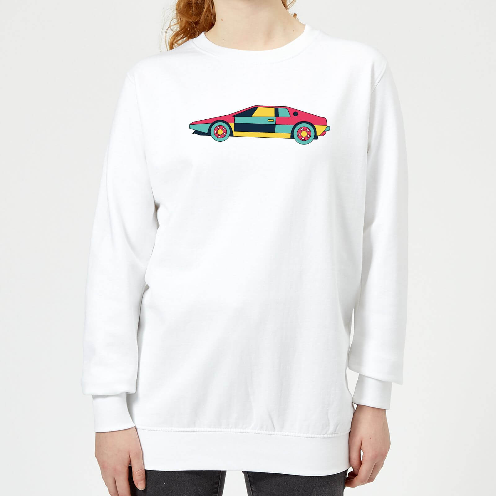 Classic Sports Car Women's Sweatshirt - White - S - White