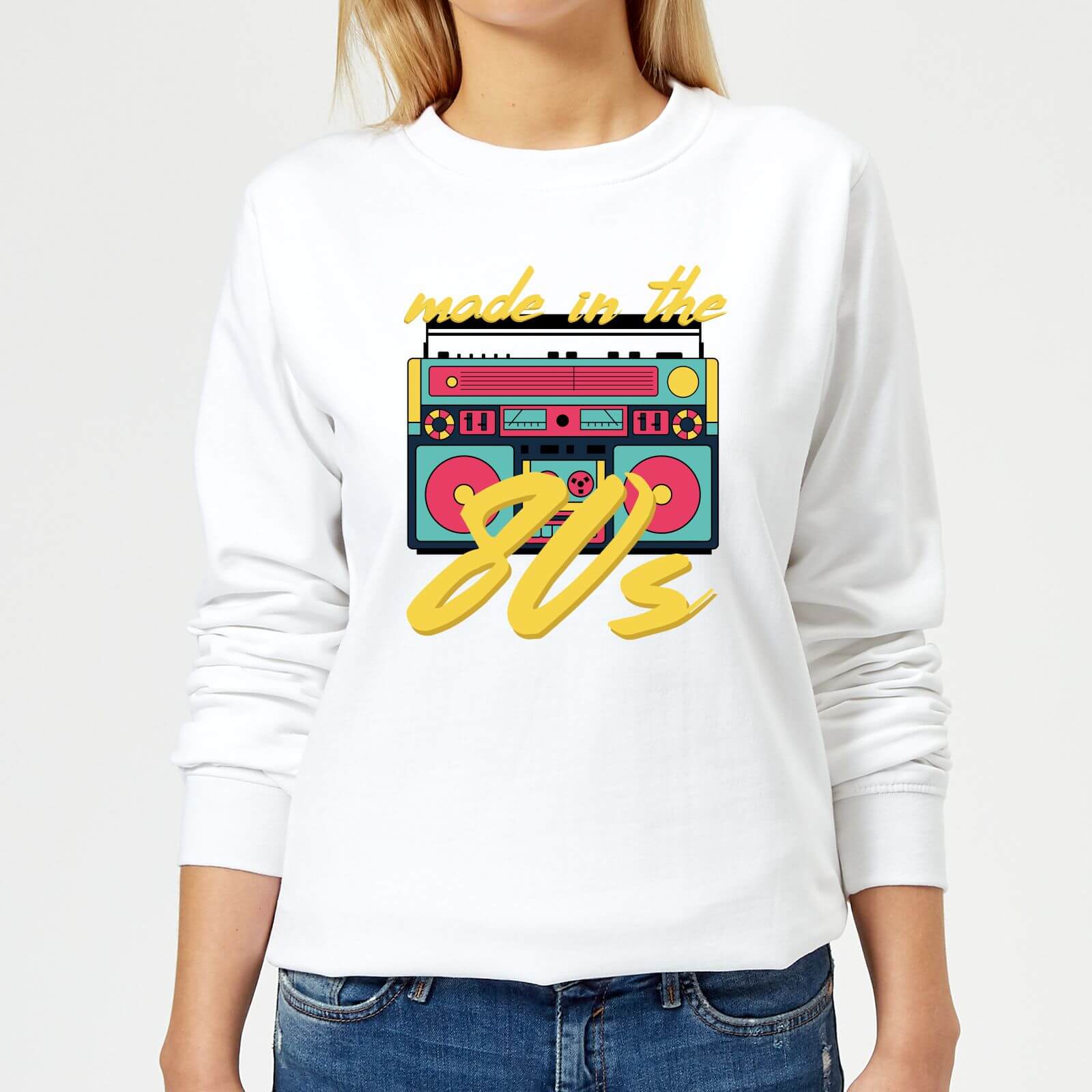 Made In The 80s Boombox Women's Sweatshirt - White - XS - White
