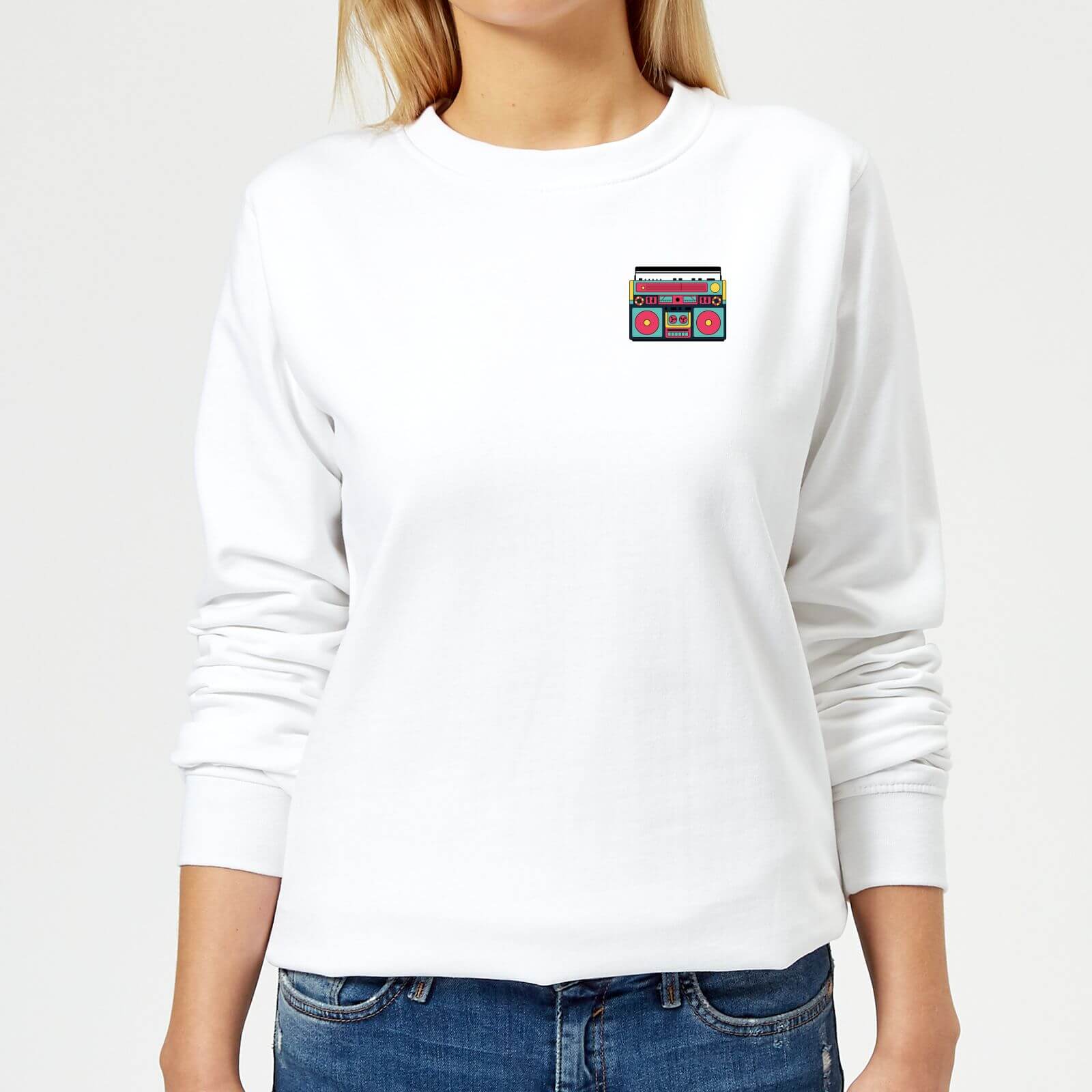 Small Boombox Women's Sweatshirt - White - XS - White