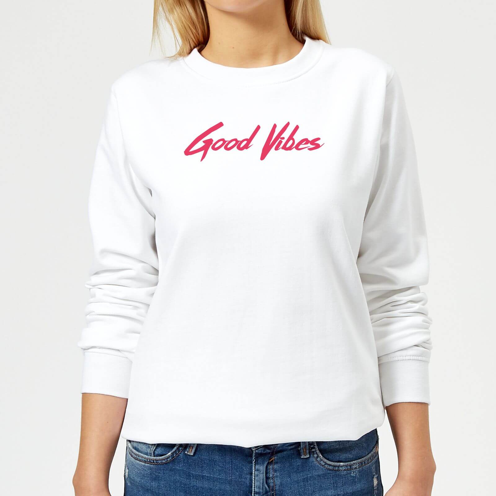 Good Vibes Women's Sweatshirt - White - XS - White