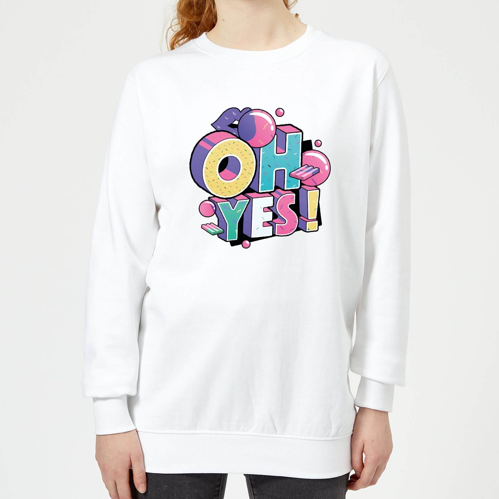 Oh Yes! Women's Sweatshirt - White - XS - White