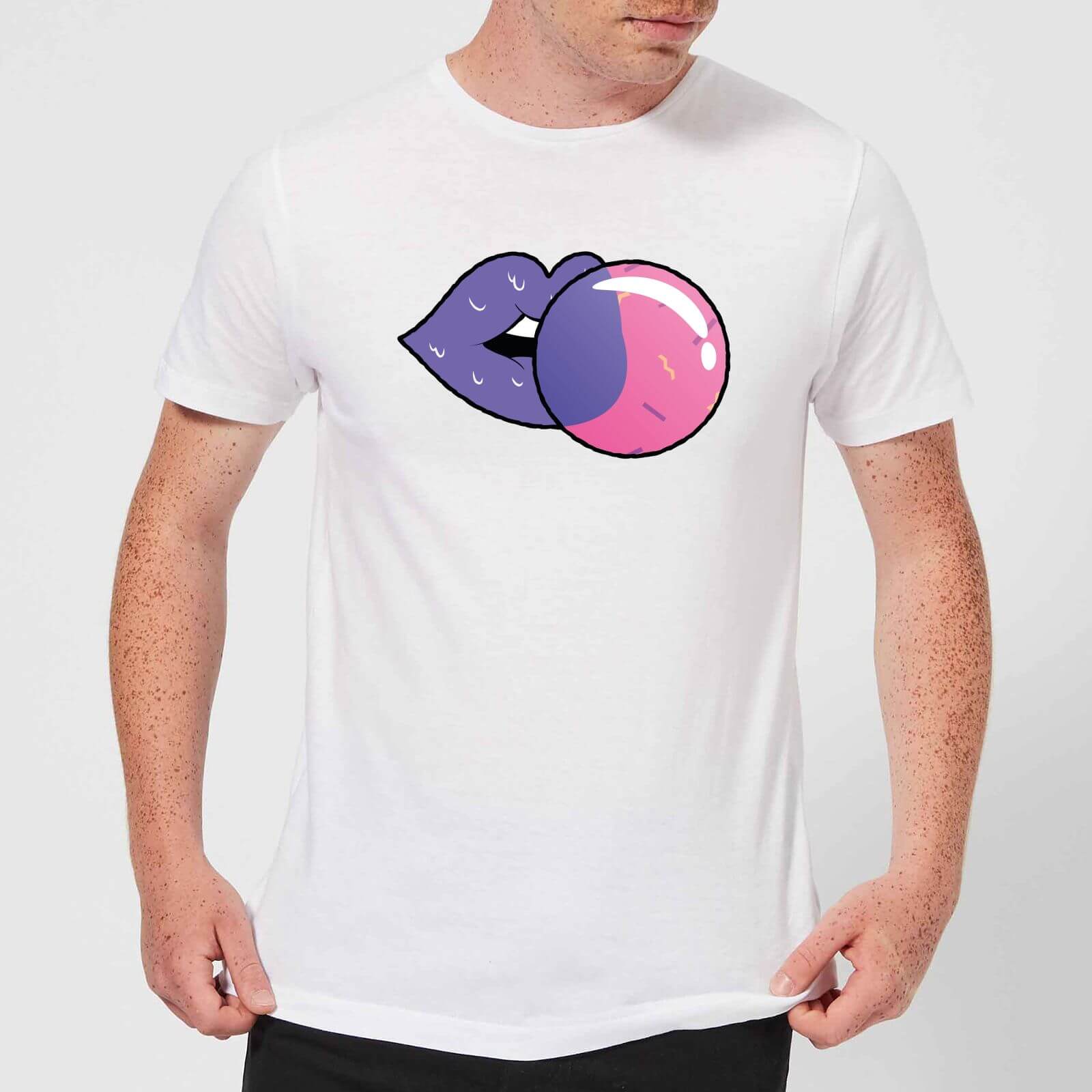 Bubblegum Men's T-Shirt - White - 5XL - White