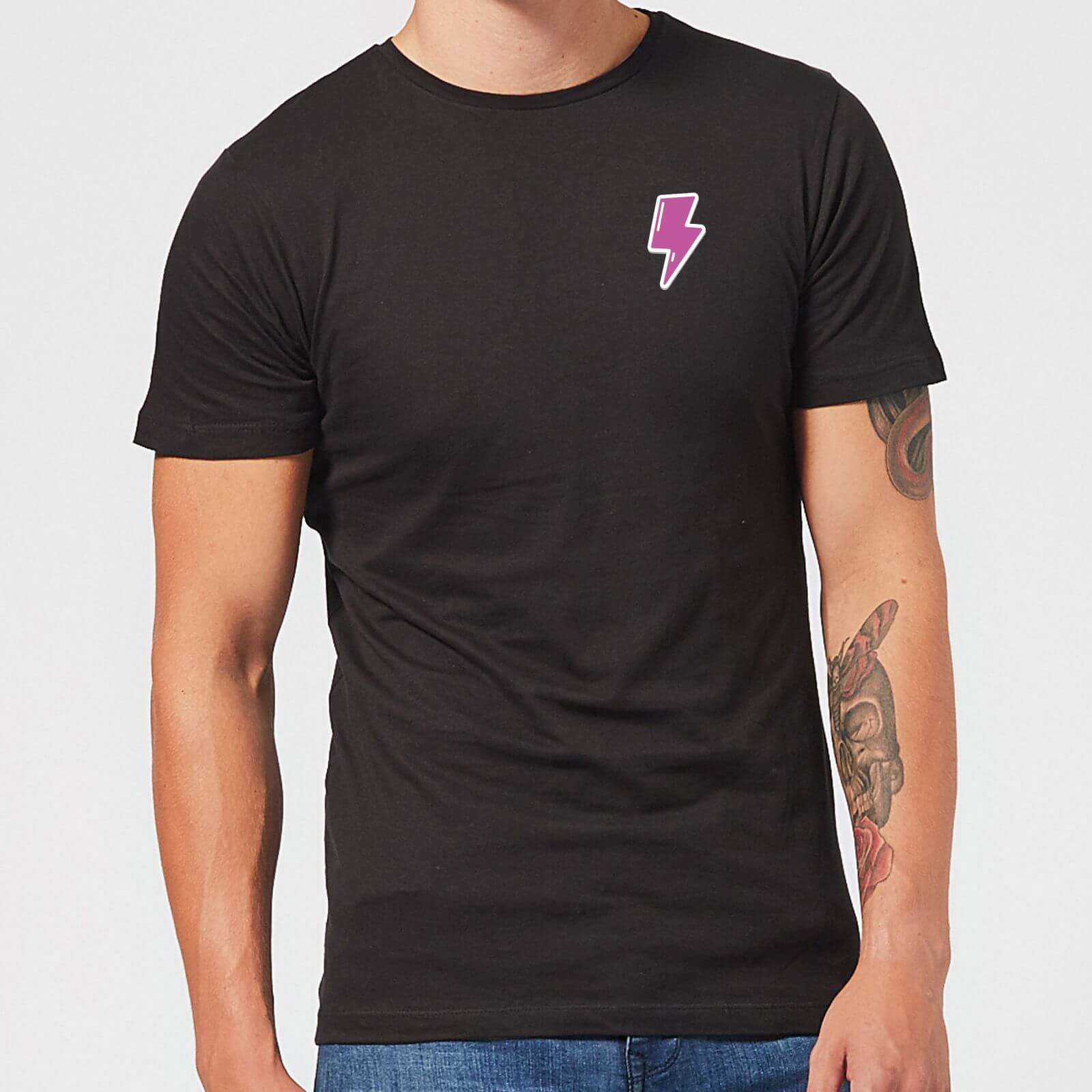 Small Lightning Bolt Men's T-Shirt - Black - S - Black