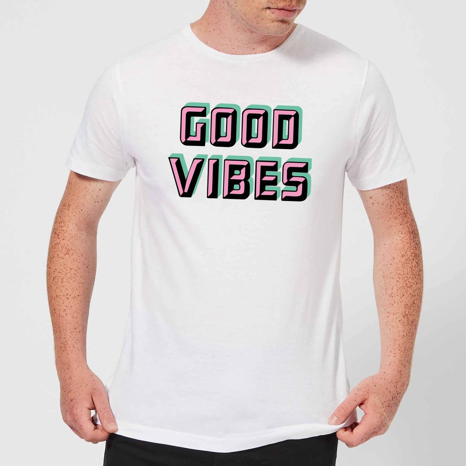 Good Vibes Men's T-Shirt - White - S - White