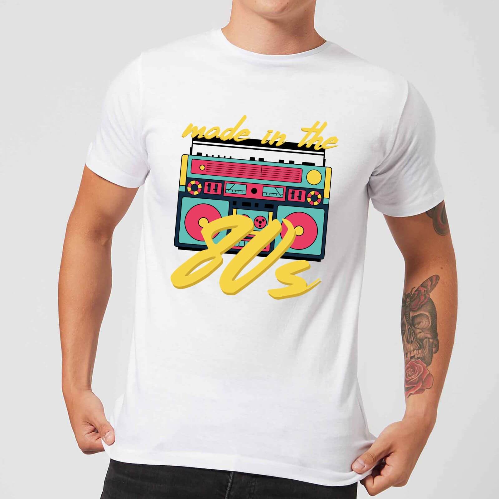 Made In The 80s Boombox Men's T-Shirt - White - M - White