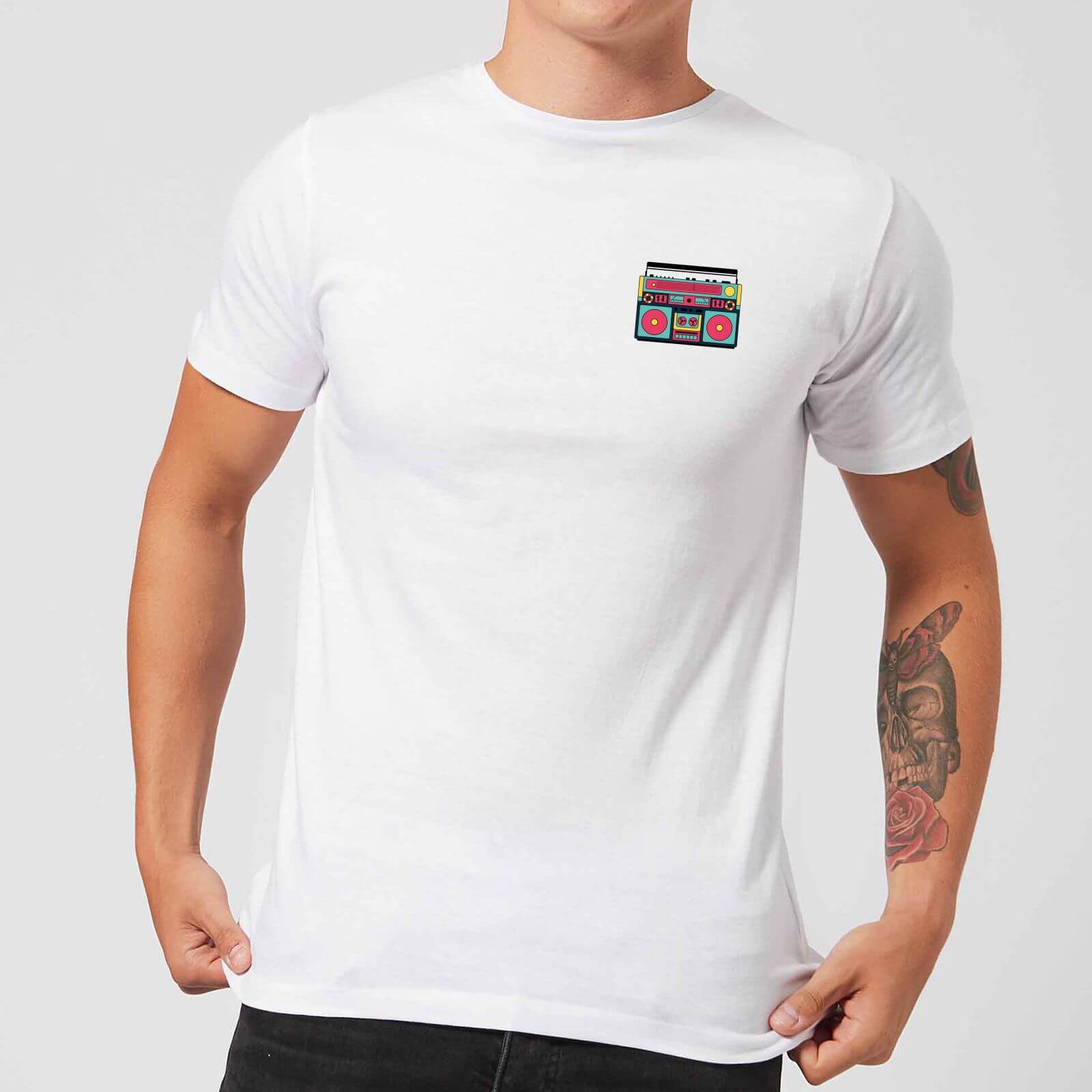 Small Boombox Men's T-Shirt - White - L - White