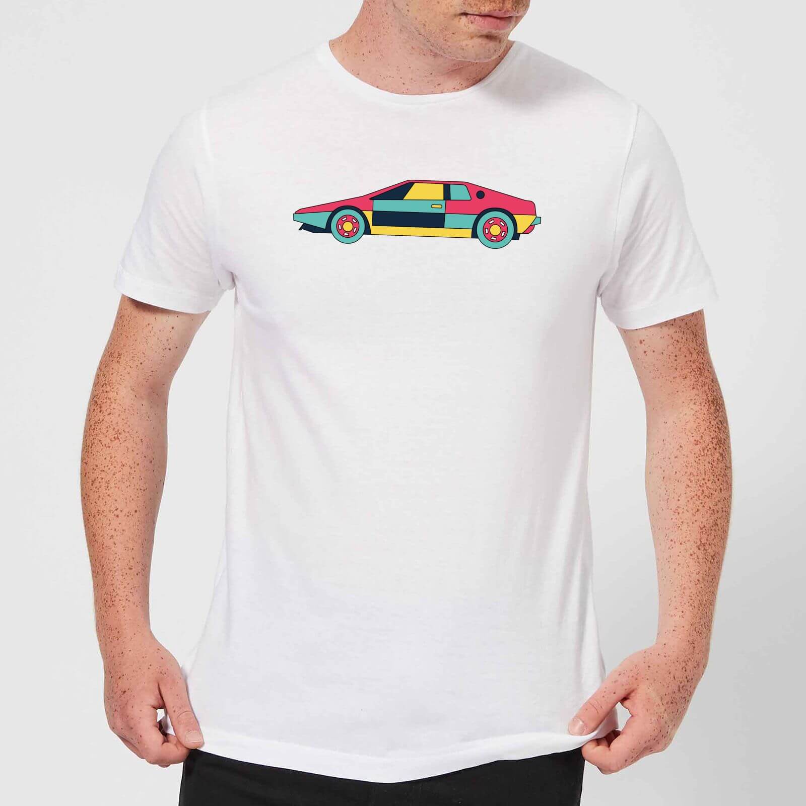 Classic Sports Car Men's T-Shirt - White - S - White