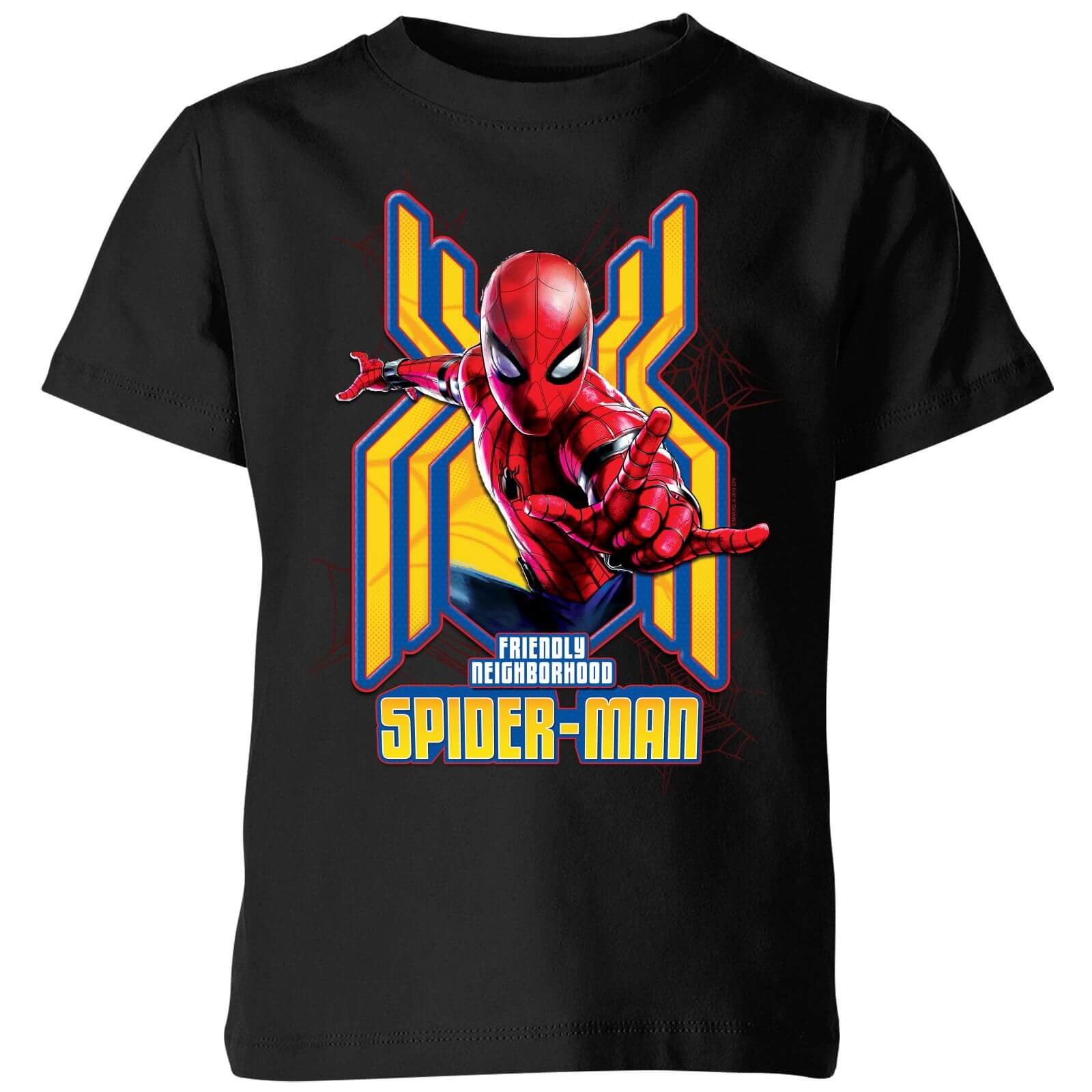 

Spider Man Far From Home Friendly Neighborhood Spider-Man Kids' T-Shirt - Black - 7-8 ans