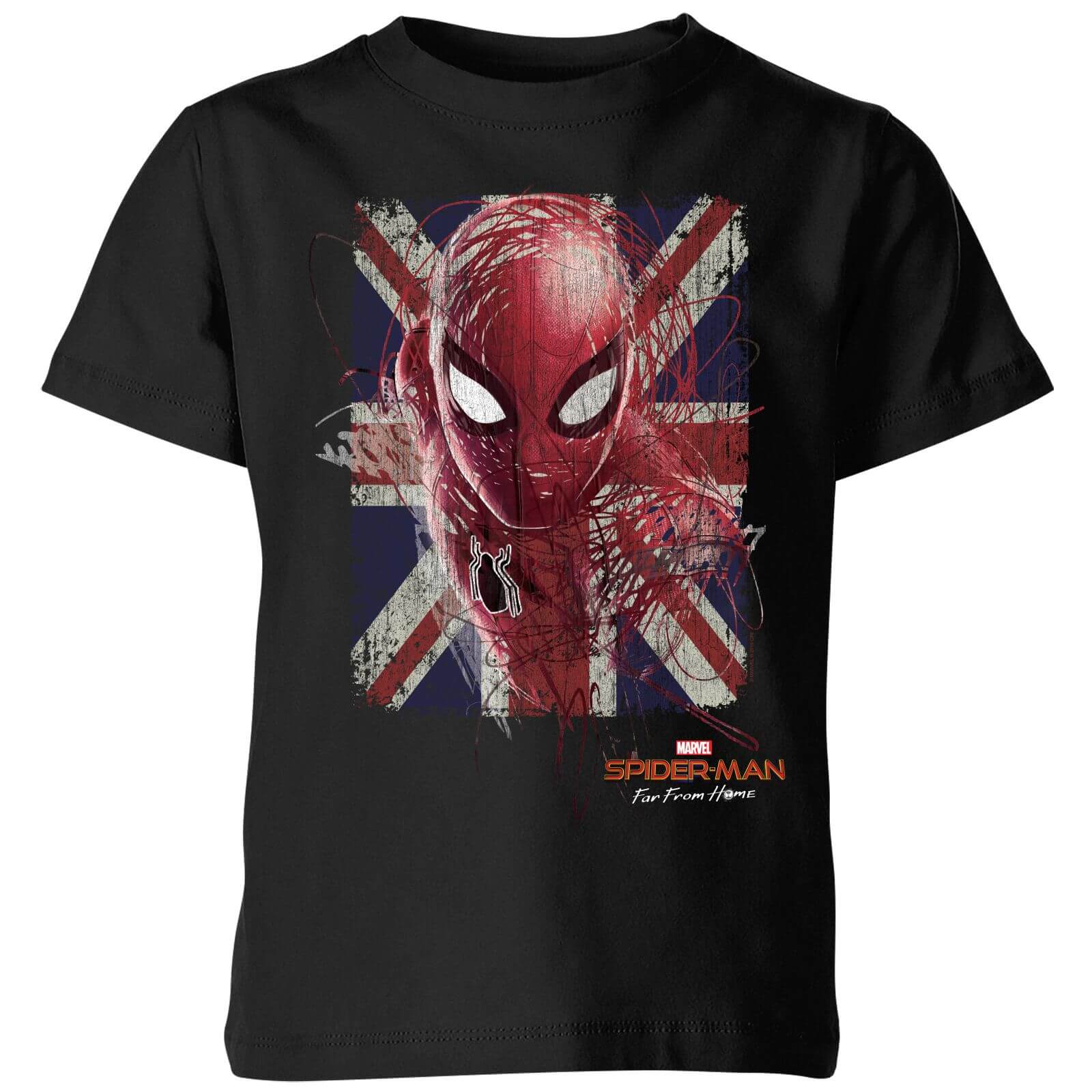 

Spider-Man Far From Home British Flag Kids' T-Shirt - Black - 11-12 ans