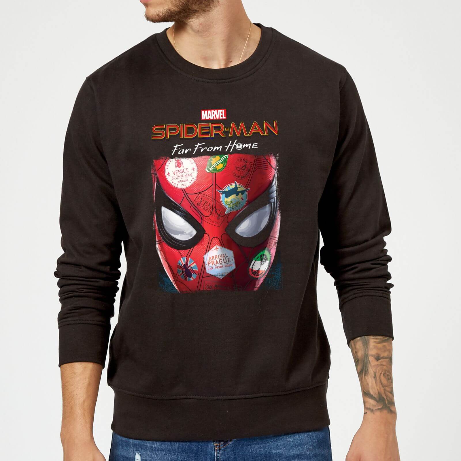 

Spider-Man Far From Home Stickers Mask Sweatshirt - Black - L