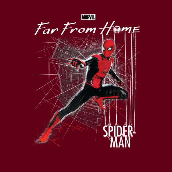 Spider-Man Far From Home Web Tech Hoodie - Burgundy - L - Burgundy