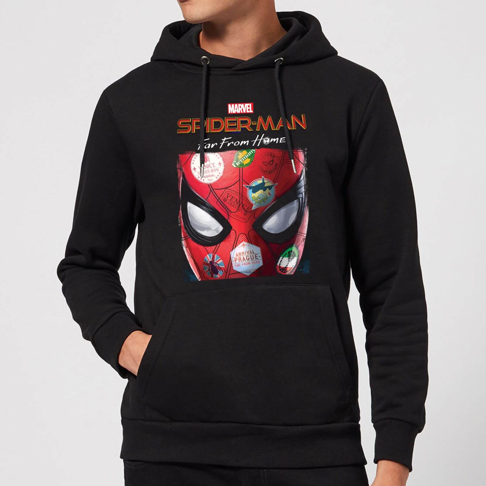 

Spider-Man Far From Home Stickers Mask Hoodie - Black - L
