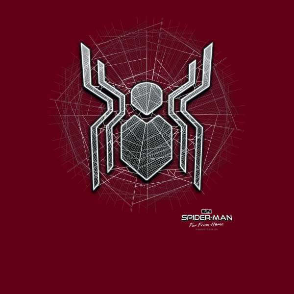 Spider-Man Far From Home Web Icon Hoodie - Burgundy - L - Burgundy