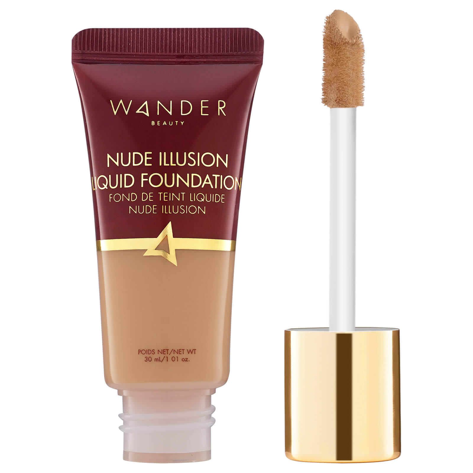 Wander Beauty Nude Illusion Liquid Foundation 1.01 oz (Various Shades) - Golden Medium