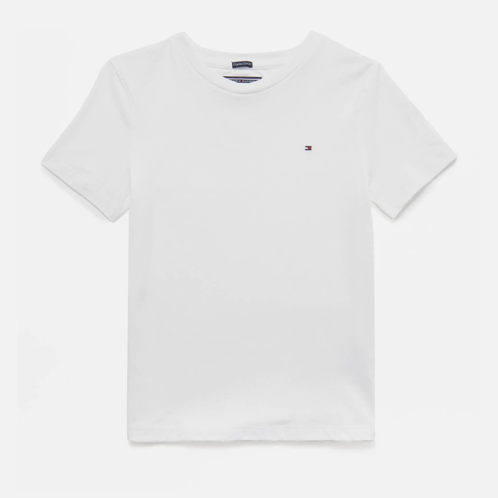 Tommy Hilfiger Boys' Basic Short Sleeve T-Shirt - Bright White - 7 Years