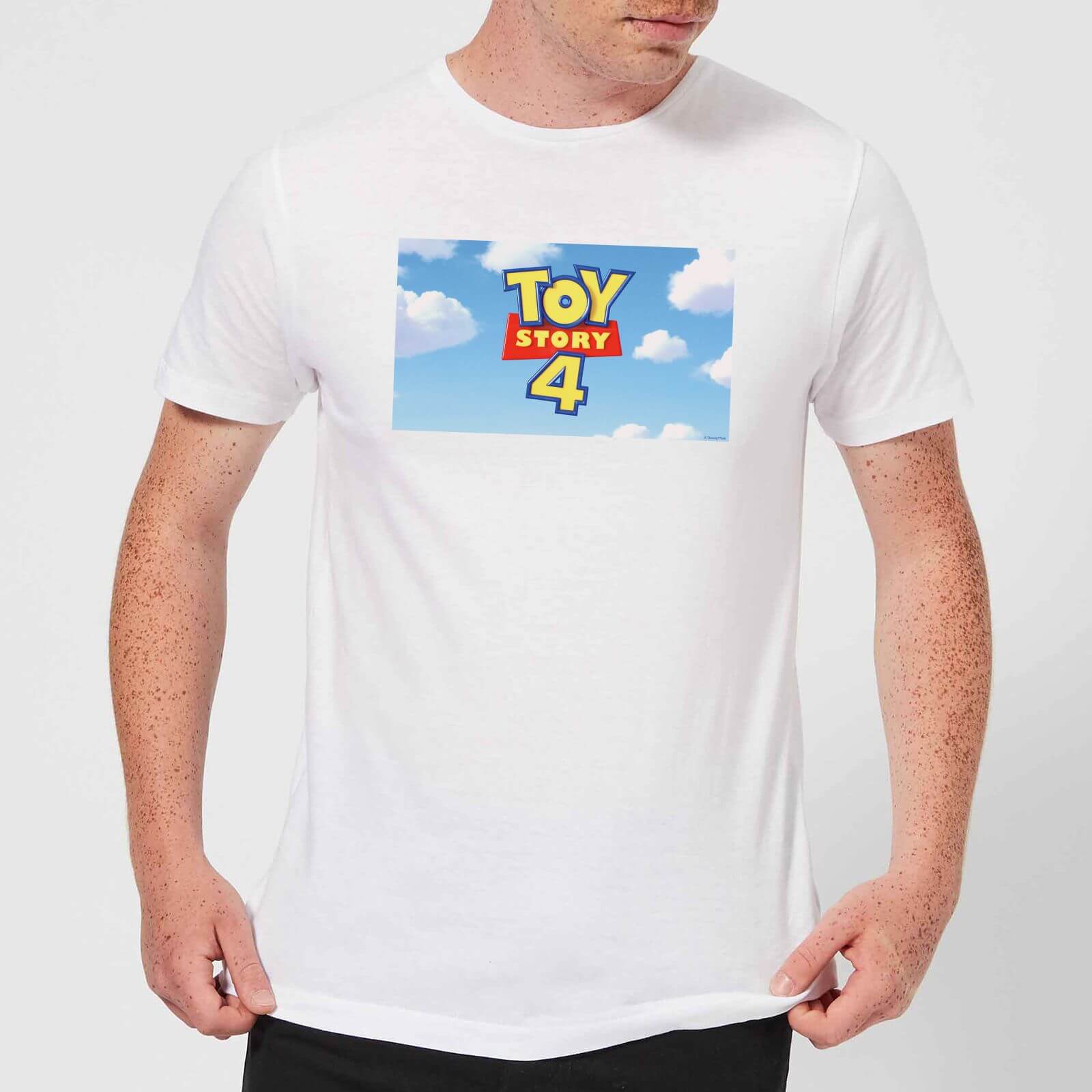 Toy Story 4 Clouds Logo Men's T-Shirt - White - XL - White