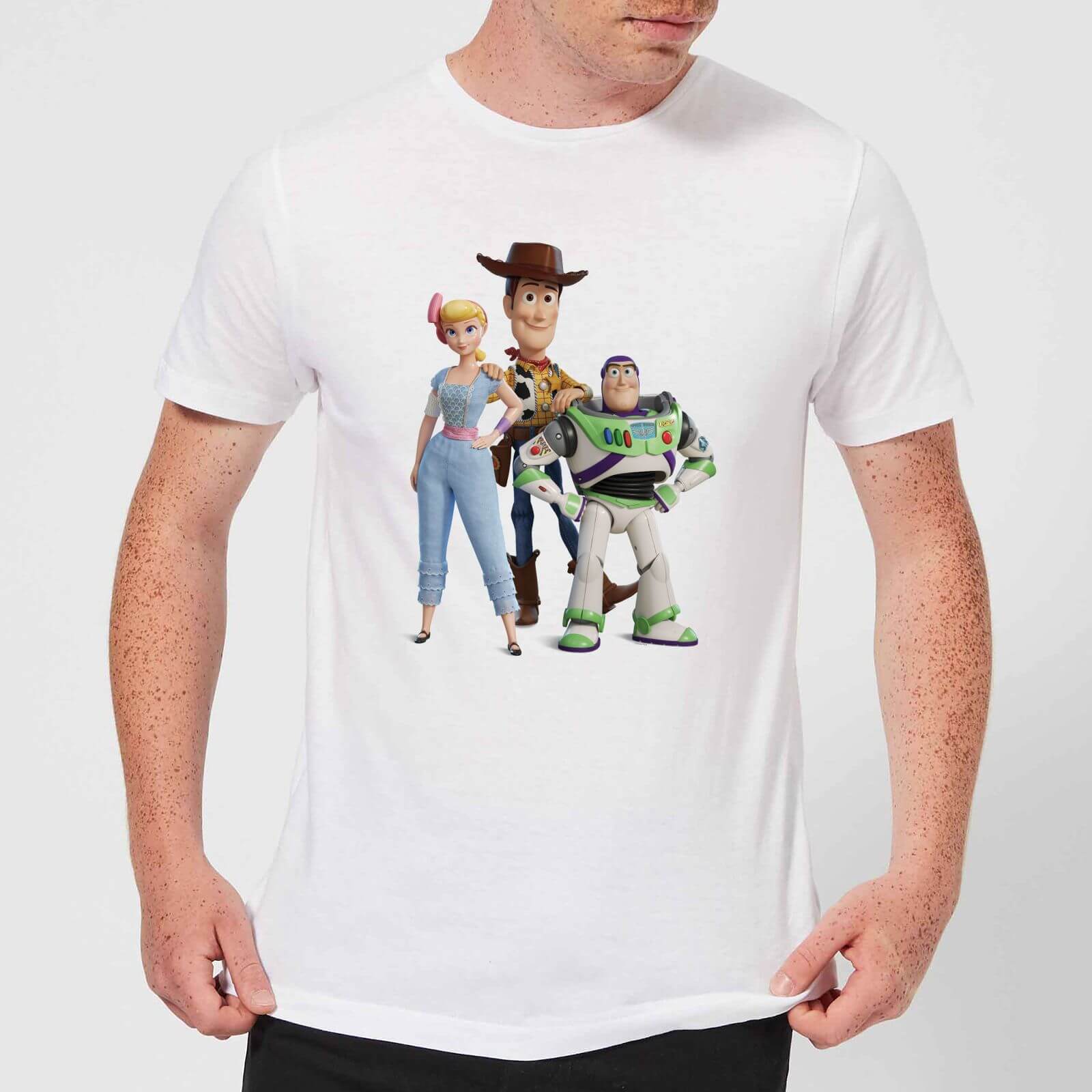 Toy Story 4 Woody Buzz And Bo Men's T-Shirt - White - XL